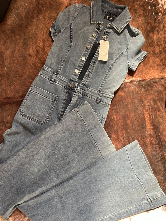 Vici Denim Romper