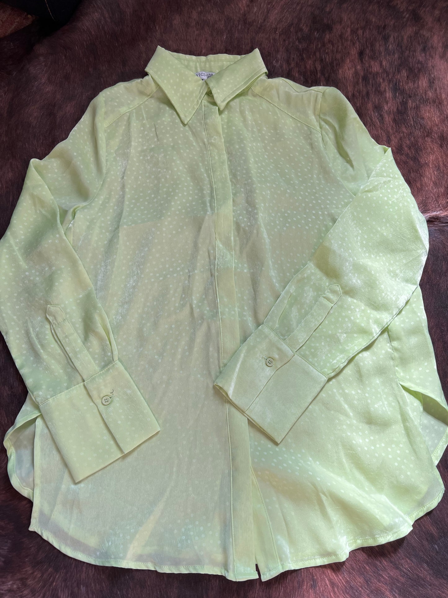 Vici Green Button up