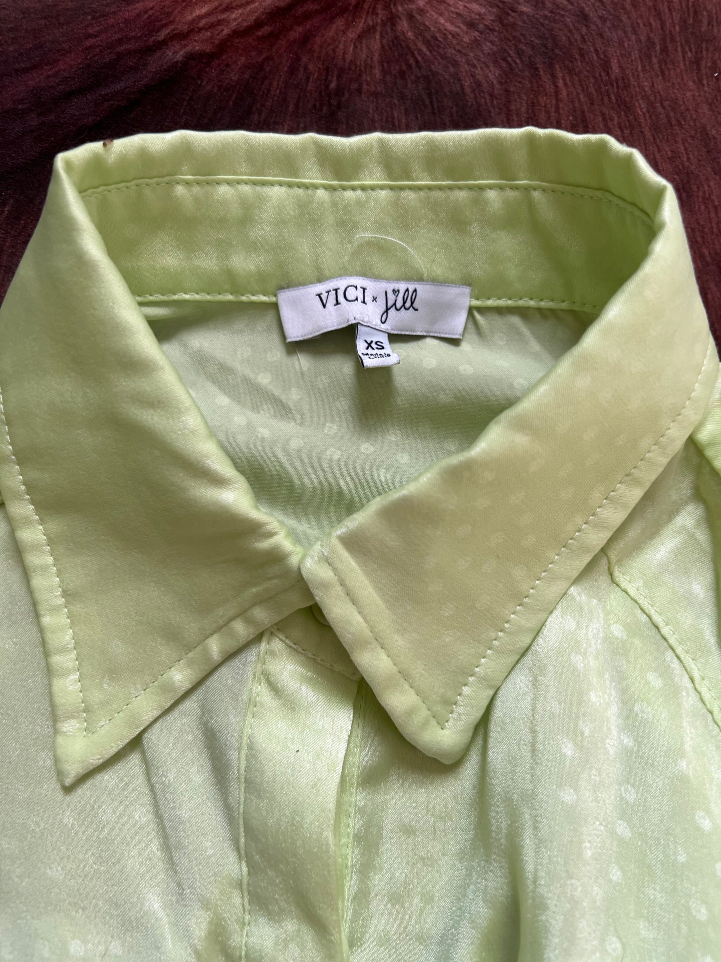 Vici Green Button up