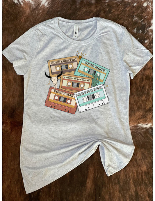 90s Cassette Fitted Tee